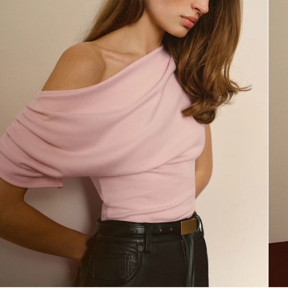 Reformation Iris Knit Top in Cherry Blossom